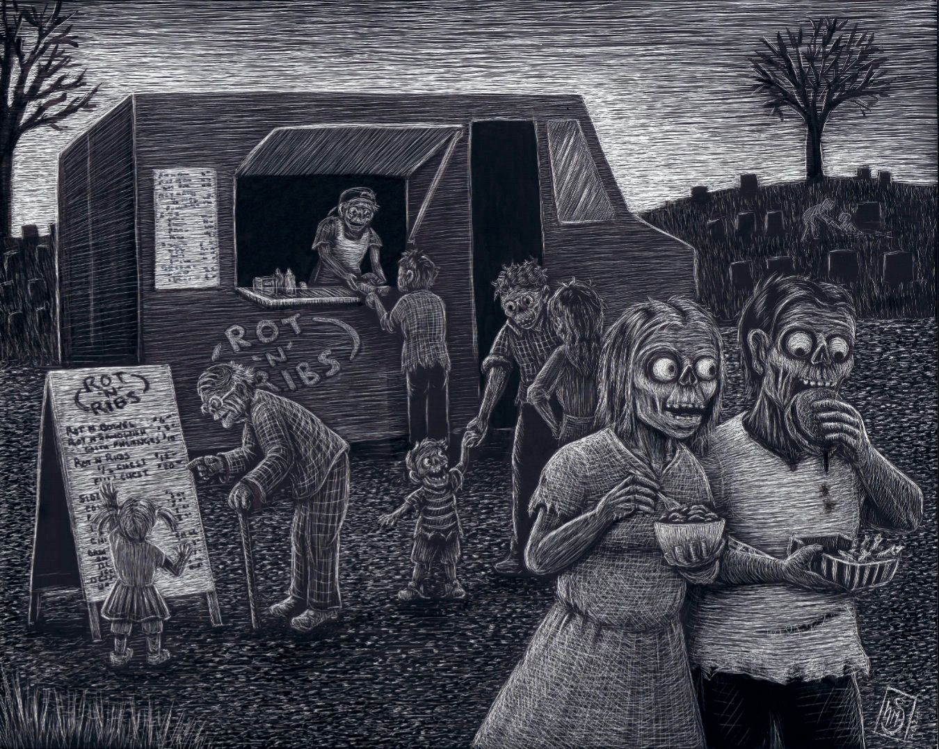 SCRATCH BOARD ART